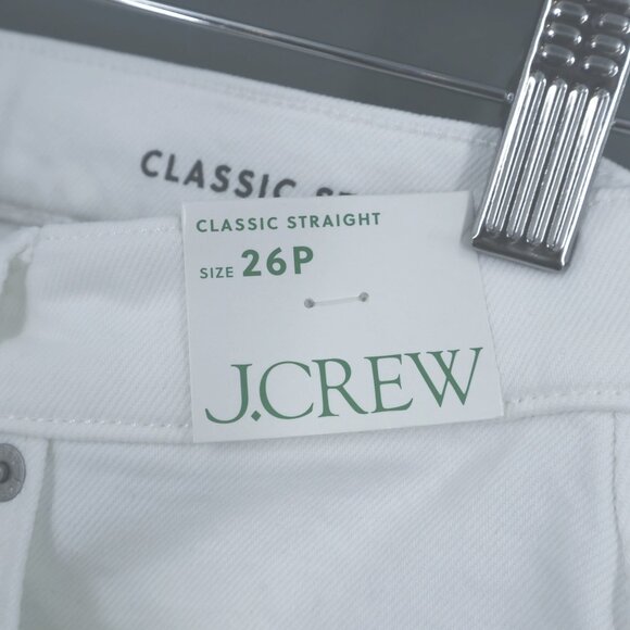 J.Crew Petite Classic Straight Jean In White Women's 26P Casual Everyday Weekend - Picture 4 of 16
